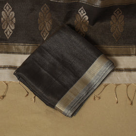 Handloom maheshwari silk tissue zari 3pc unstitched dress