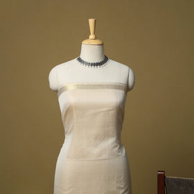 Handloom maheshwari silk tissue zari 3pc unstitched dress