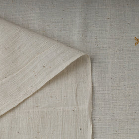 Beige - handloom organic buti kala cotton fabric 03