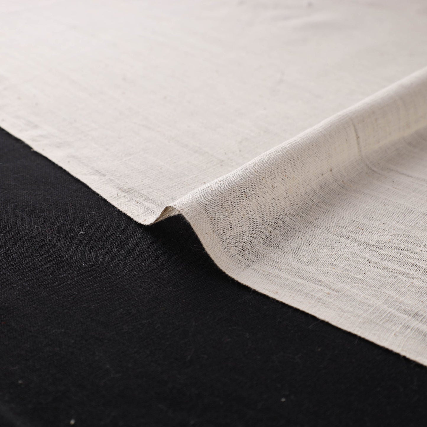 Beige - handloom organic kala cotton fabric 10 - handcrafted