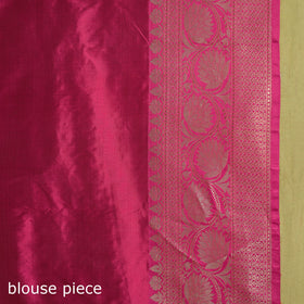 Beige - handloom pure katan silk kaduwa zari buti banarasi