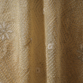 Handloom pure tussar silk kantha work fabric 13