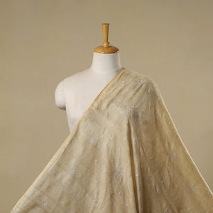 Handloom pure tussar silk kantha work fabric 13