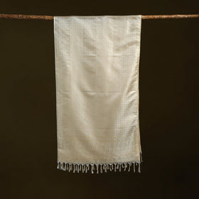 Handloom semi silk jacquard weave banarasi stole