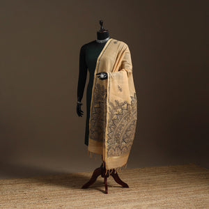 Handloom silk cotton handpainted madhubani dupatta 05