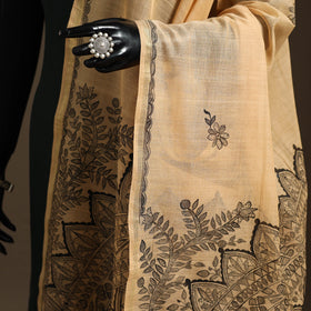 Handloom silk cotton handpainted madhubani dupatta 05