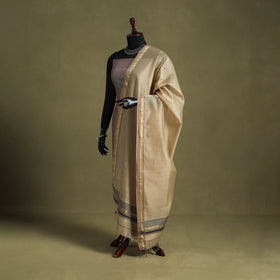 Beige - handloom silk cotton maheshwari dupatta 63