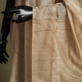 Beige - handloom silk cotton maheshwari dupatta 65