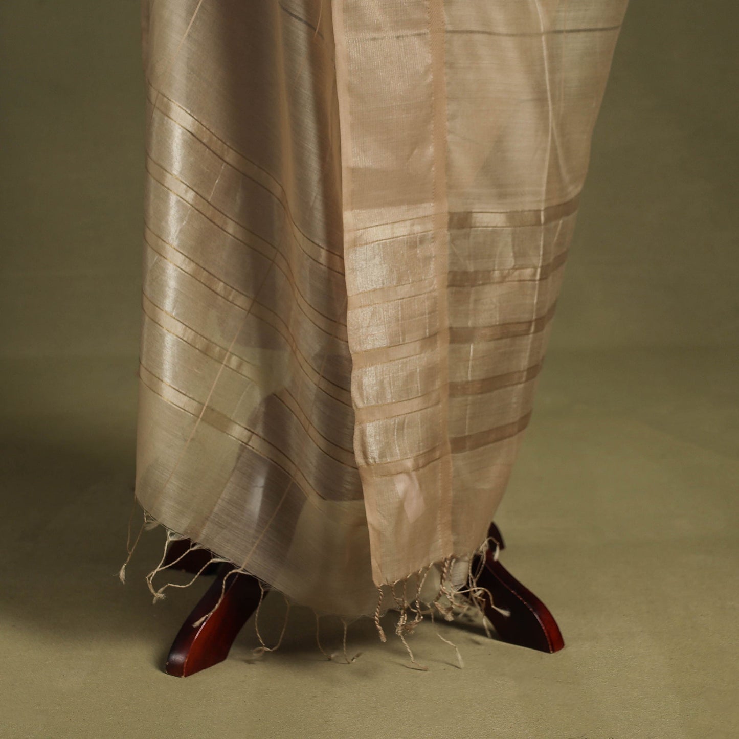 Beige - handloom silk cotton maheshwari dupatta 65