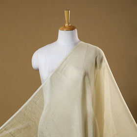 Beige - handloom silk cotton tissue zari chanderi fabric 05