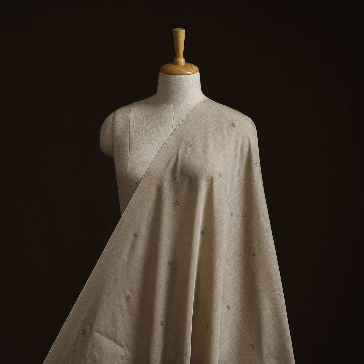 Handloom thread buti mercerised cotton chanderi fabric 02