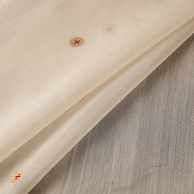 Handloom zari buti chanderi silk fabric 37 - handcrafted