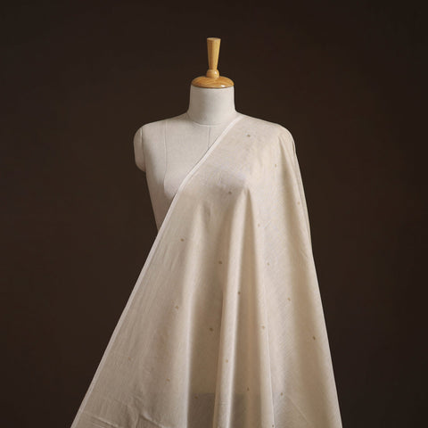 Handloom zari buti mercerised cotton chanderi fabric 06