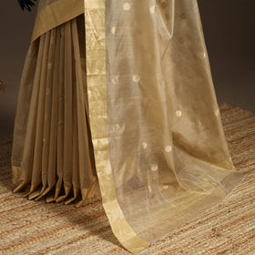 Handloom zari work chanderi silk saree 10 - handcrafted