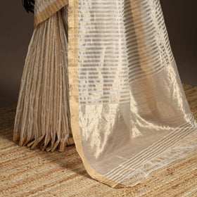 Handloom zari work chanderi silk saree 24 - handcrafted