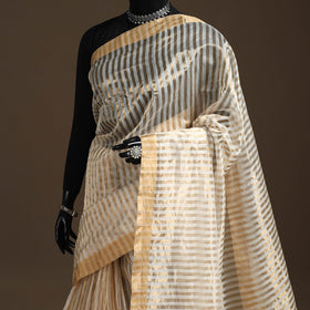 Handloom zari work chanderi silk saree 24 - handcrafted