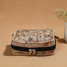 Beige Handmade 4 Pockets Cotton Jewelry Bag 11 