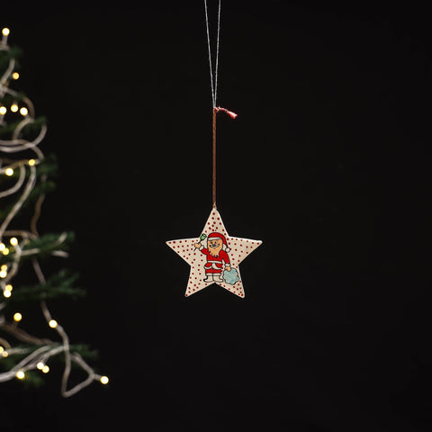 Handmade christmas ornament star hanging 03 - handcrafted