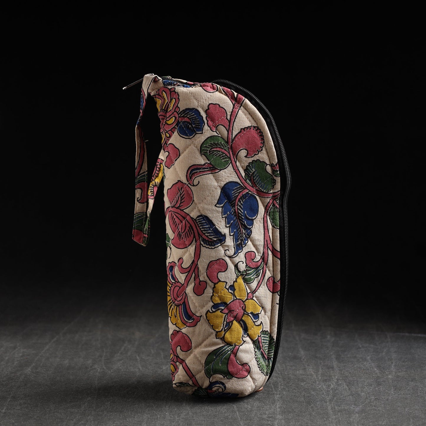 Beige Handmade Cotton 1L Water Bottle Cover