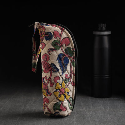 Beige Handmade Cotton 1L Water Bottle Cover