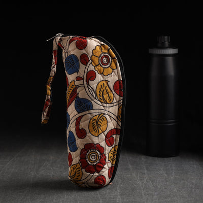 Beige Handmade Cotton 1L Water Bottle Cover 