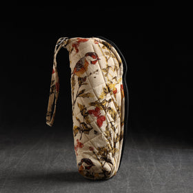 Beige Handmade Cotton 1L Water Bottle Cover 