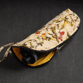 Beige Handmade Cotton 1L Water Bottle Cover 