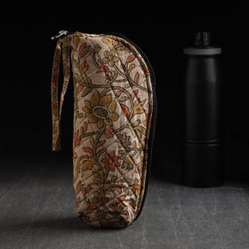 Beige Handmade Cotton 1L Water Bottle Cover