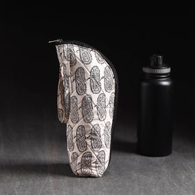  Beige Handmade Cotton 1L Water Bottle Cover