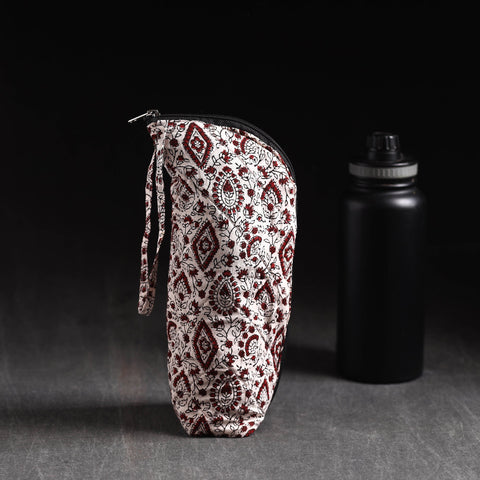  Beige Handmade Cotton 1L Water Bottle Cover