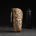 Beige Handmade Cotton 1L Water Bottle Cover 