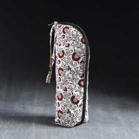 Beige Handmade Cotton 1L Water Bottle Cover