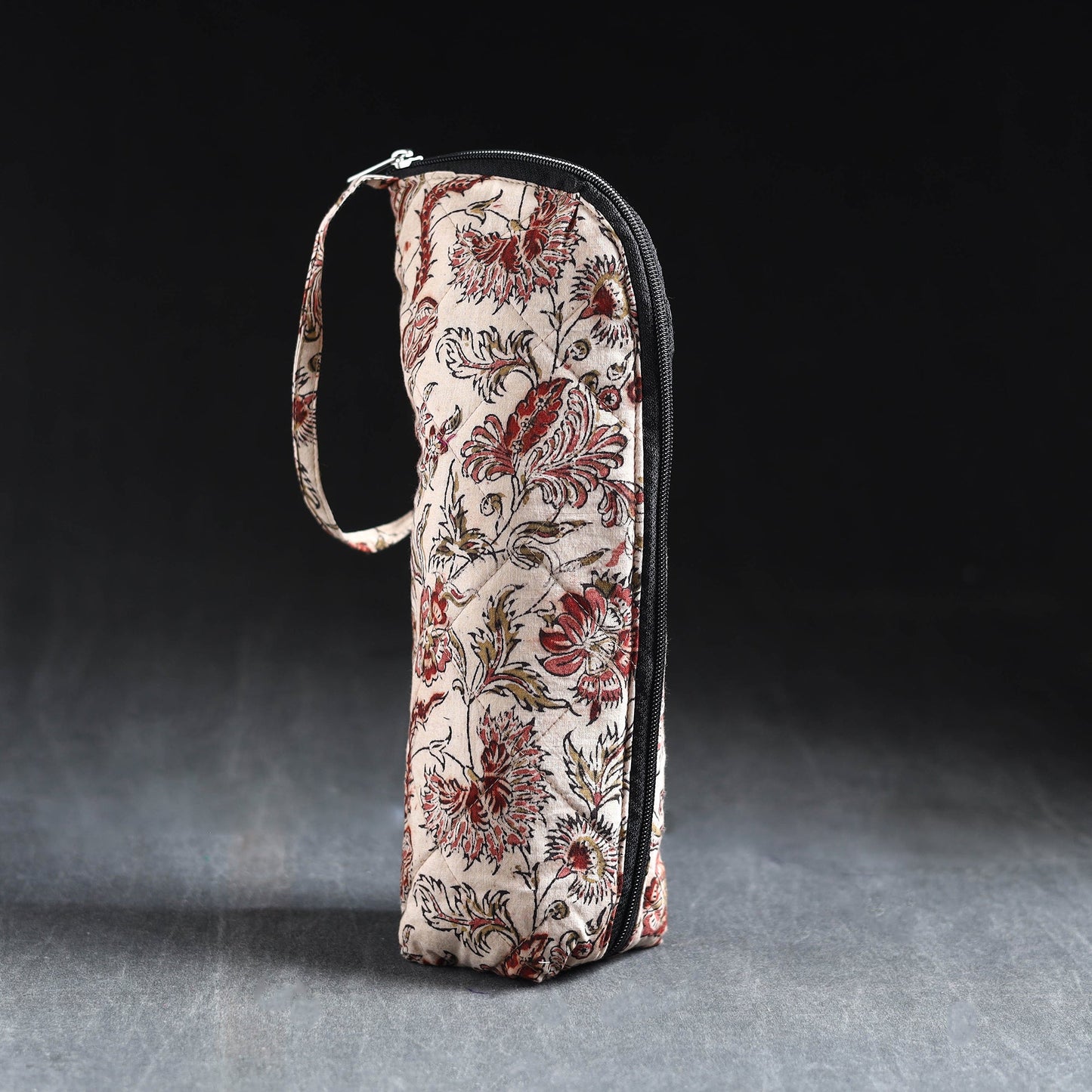 Beige Handmade Cotton 1L Water Bottle Cover