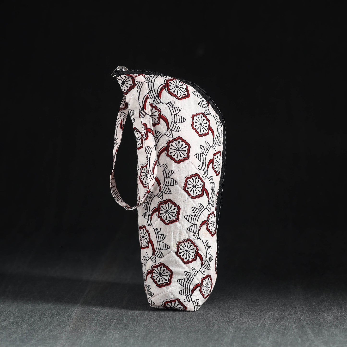 Beige Handmade Cotton 1L Water Bottle Cover