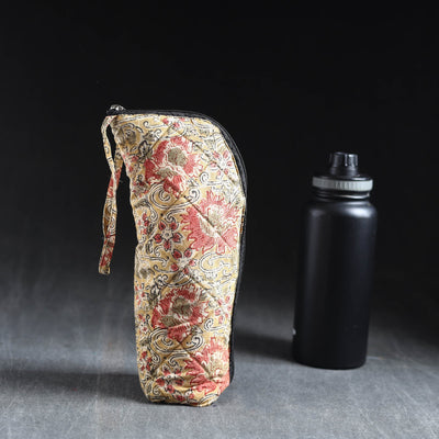 Beige Handmade Cotton 1L Water Bottle Cover