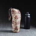 Beige Handmade Cotton 1L Water Bottle Cover