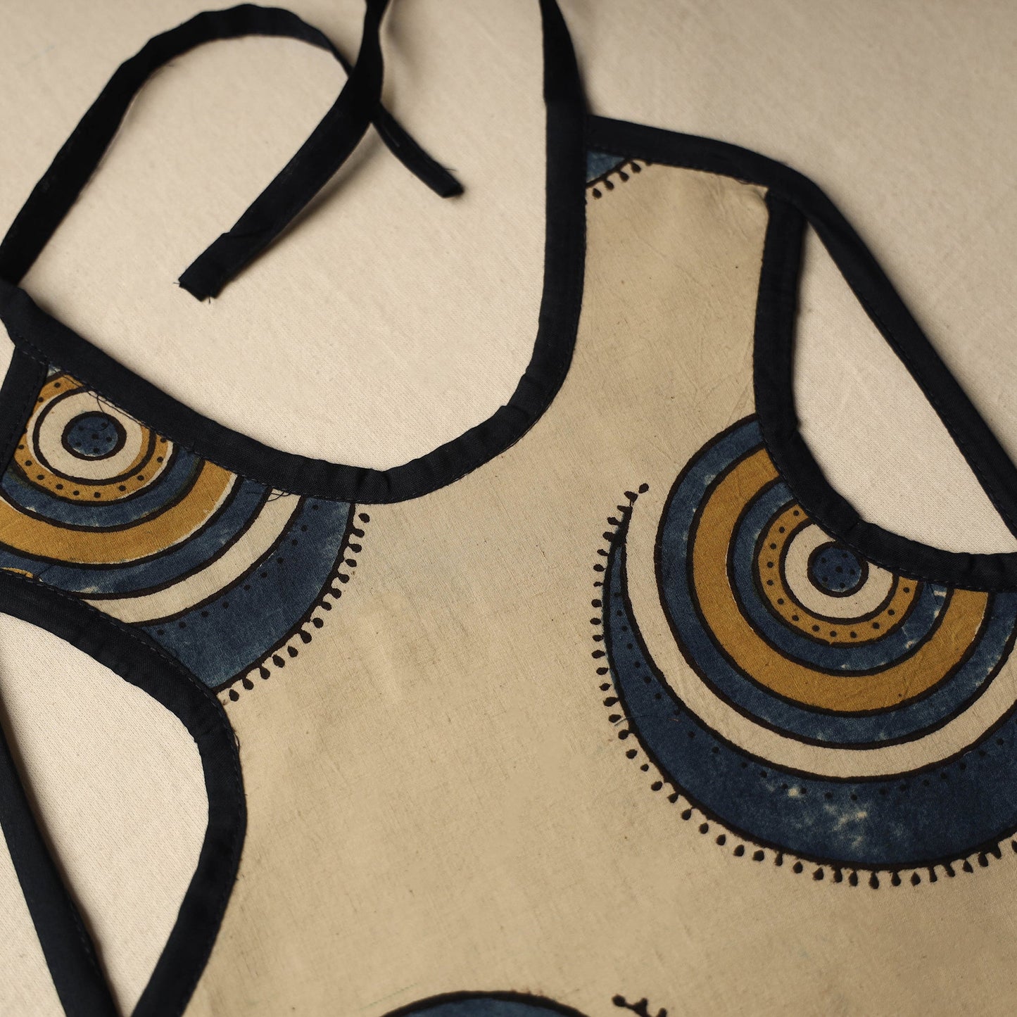 Beige Handmade Cotton Baby Bib