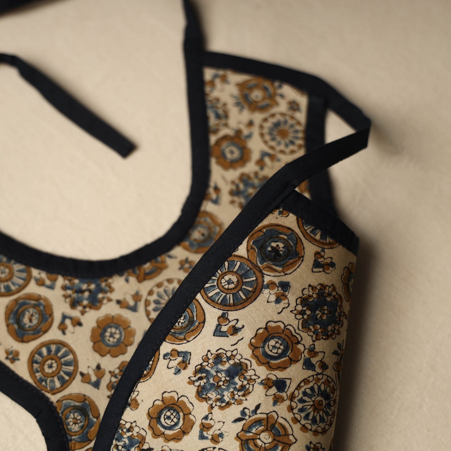 Beige  Handmade Cotton Baby Bib