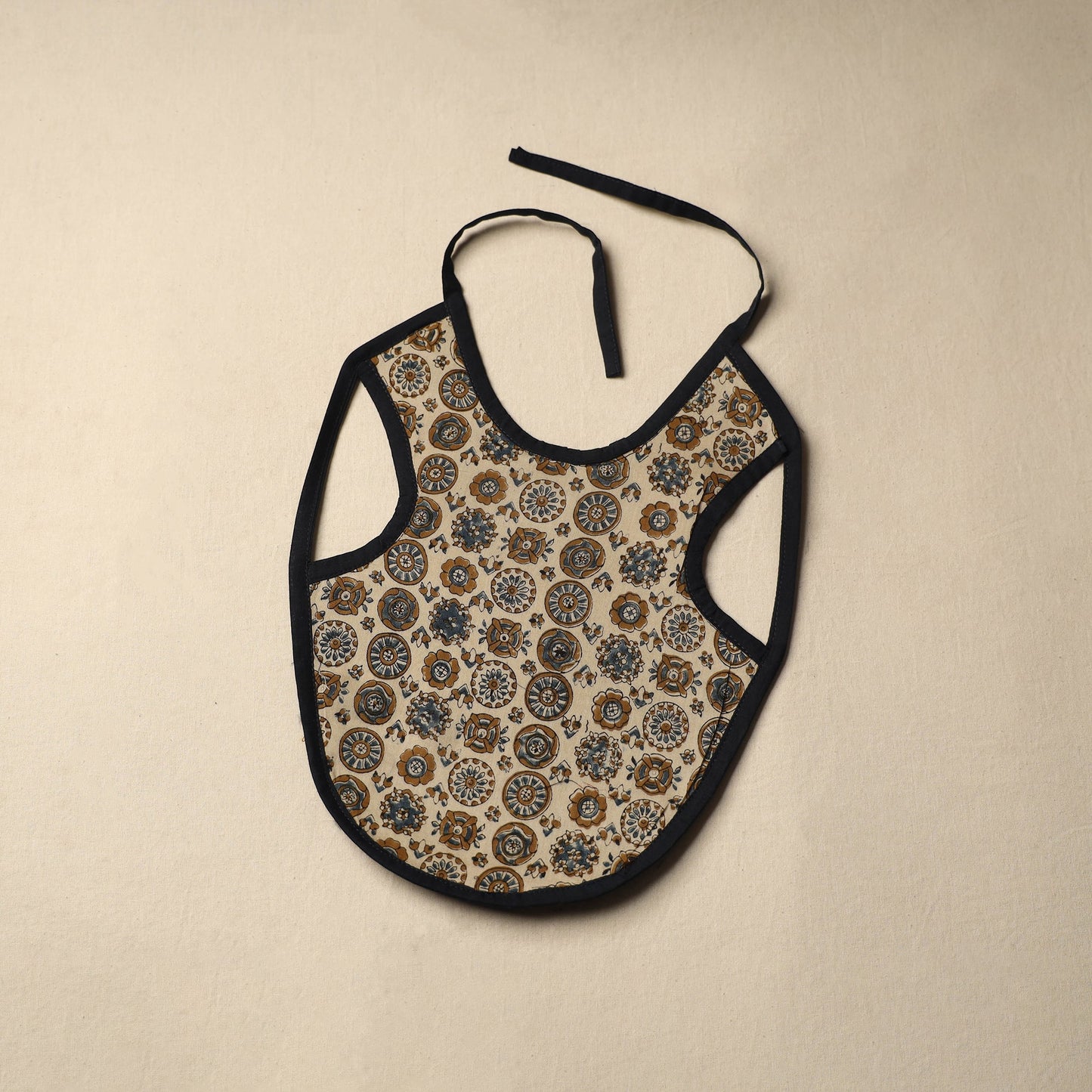 Beige  Handmade Cotton Baby Bib