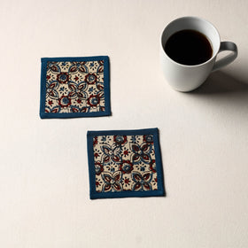 Beige Handmade Cotton Coasters (Set of 2)