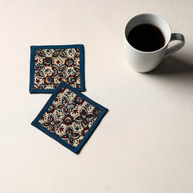 Beige Handmade Cotton Coasters (Set of 2)
