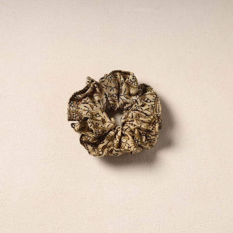 Beige Handmade Cotton Elastic Rubber Band/Scrunchie