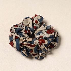 Beige Handmade Cotton Elastic Rubber Band/Scrunchie