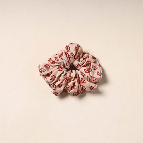 Beige Handmade Cotton Elastic Rubber Band/Scrunchie