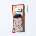 Beige Handmade Cotton Fabric Mobile Charging Holder 