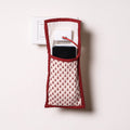 Beige Handmade Cotton Fabric Mobile Charging Holder 