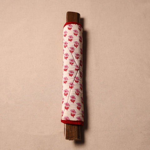 Buy Handmade Cotton Beige Fridge Handle Cover 111