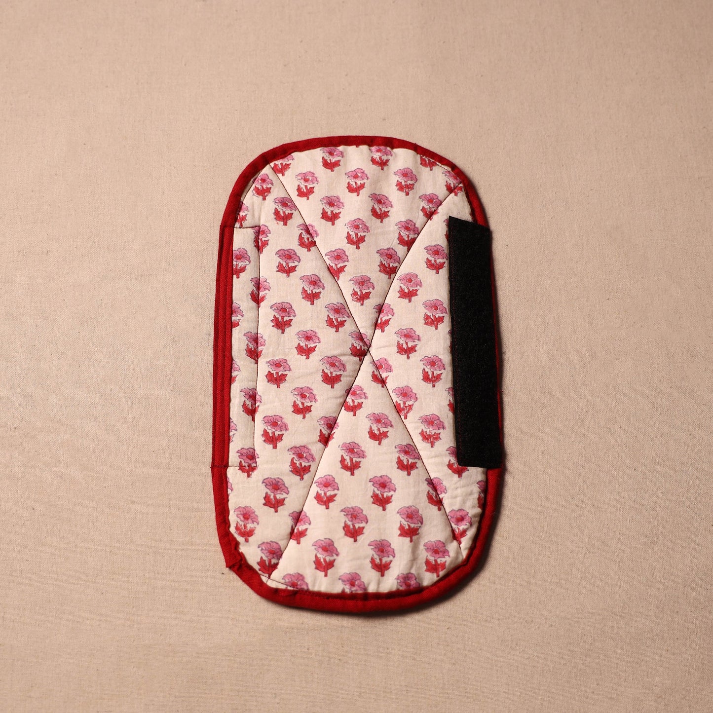 Buy Handmade Cotton Beige Fridge Handle Cover 111