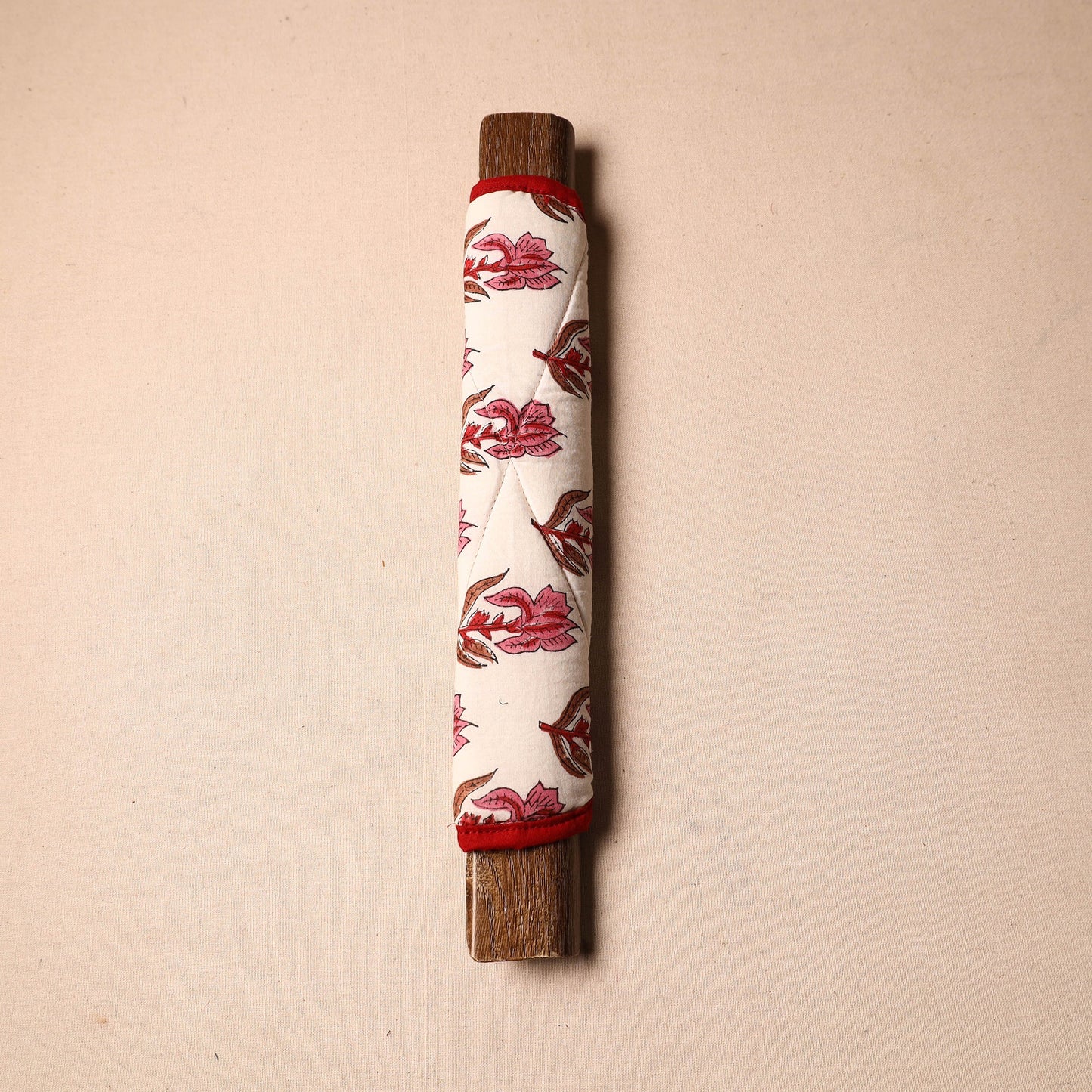Buy Handmade Cotton Beige Fridge Handle Cover