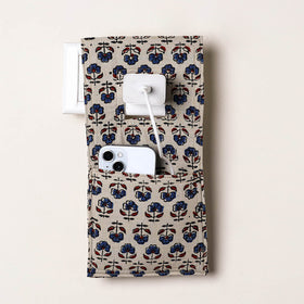 Beige Handmade Cotton Mobile Charging Holder